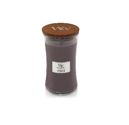 Woodwick Suede & Sandalwood nagy üveg