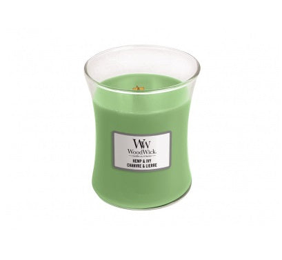 Woodwick Hemp & Ivy Közepes üveg