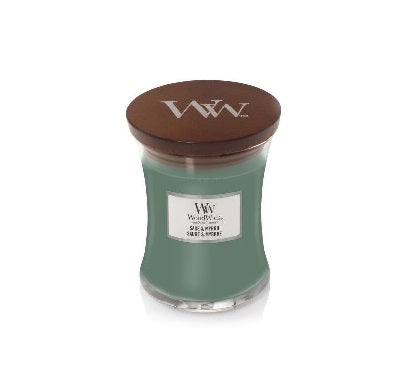 Woodwick Sage & Myrrh Közepes üveg