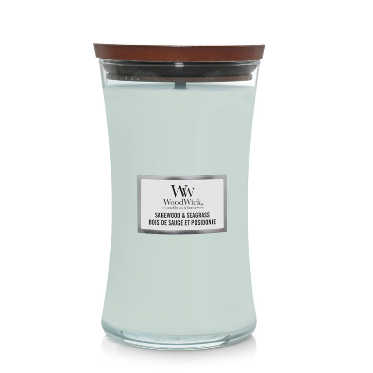 Woodwick nagy üveg/Sagewood & Seagrass