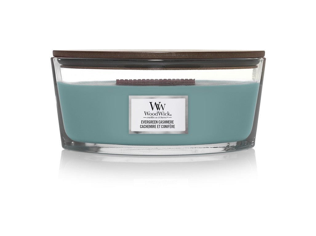 Woodwick Hajó gyertya/Evergreen Cashmere