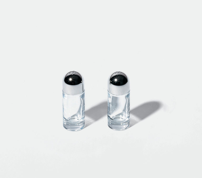 Sószóró tükörfényes acélból és üvegből