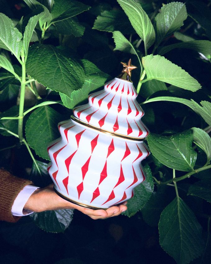 Delight Porcelán kekszes üveg Kézzel díszített - Design Pop Up - Alessi