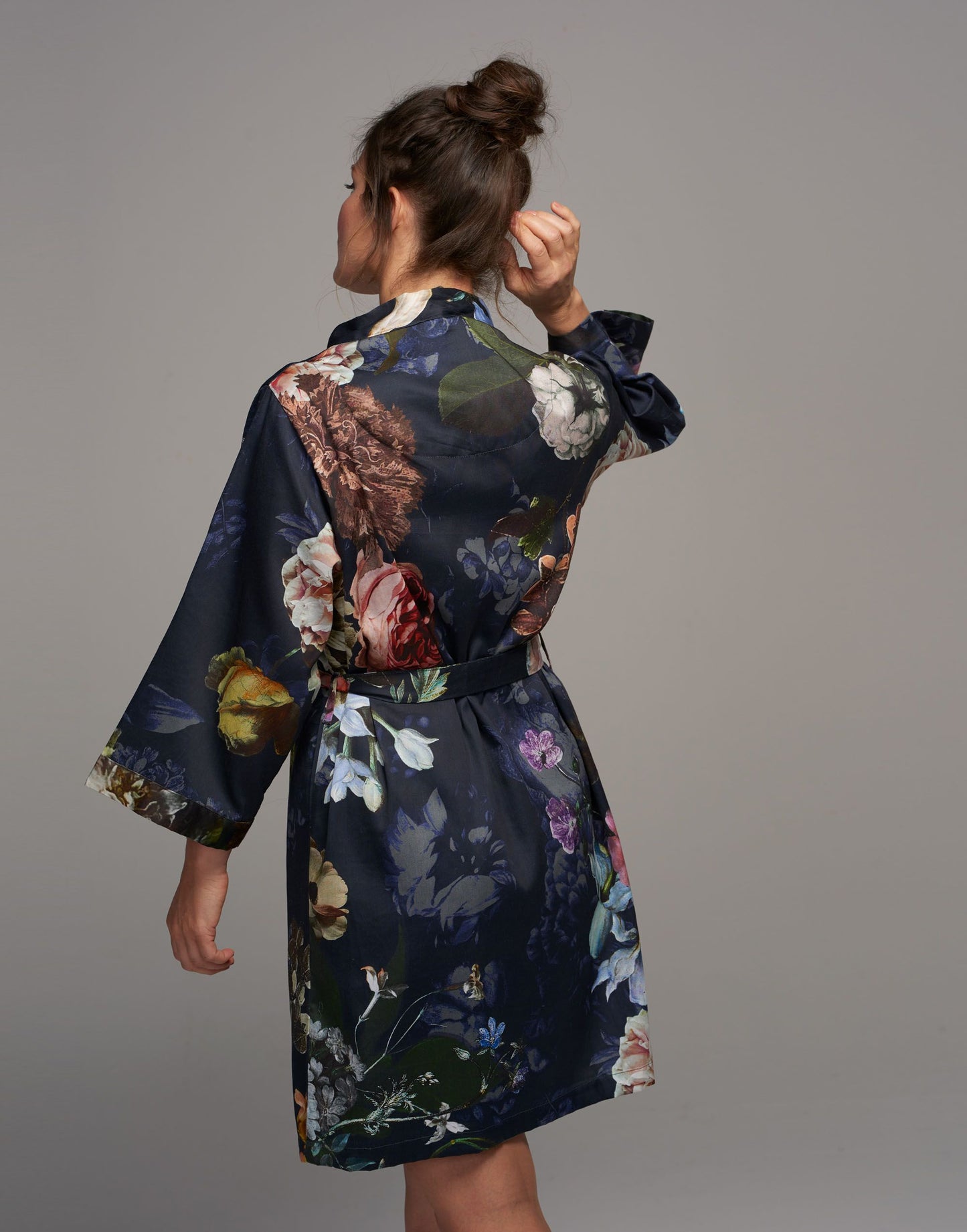 ESSENZA Fleur Kimono Sötétkék elegáns női kimonó köntös