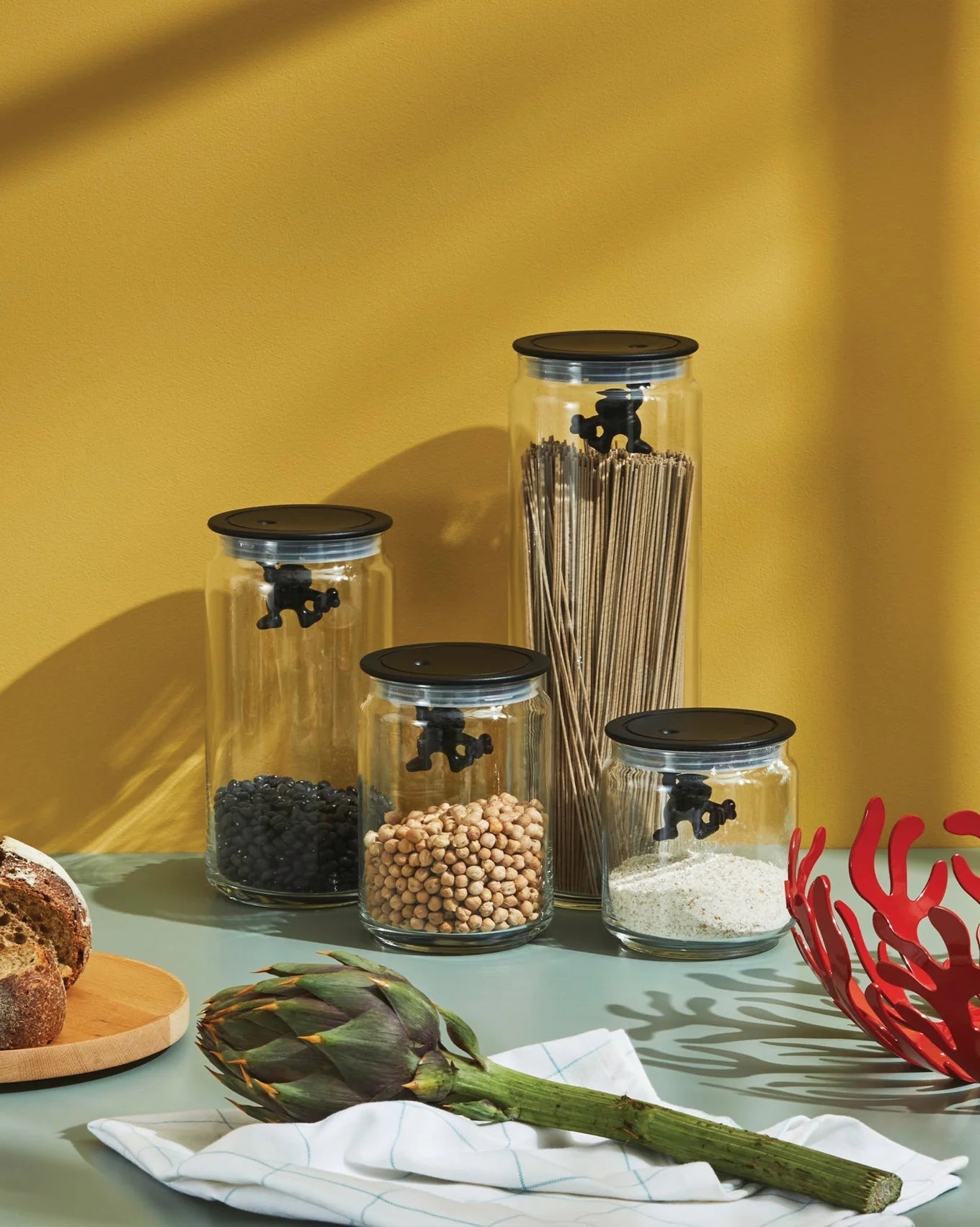 Gianni Üveg Tároló Kék Fedő - Design Pop Up - Alessi