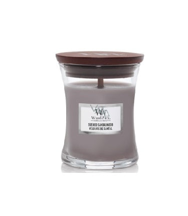 Woodwick Suede & Sandalwood Kis üveg
