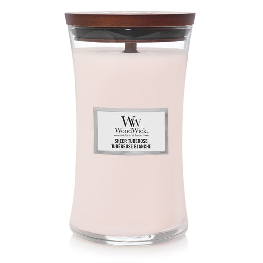 Woodwick nagy üveg/Sheer Tuberose