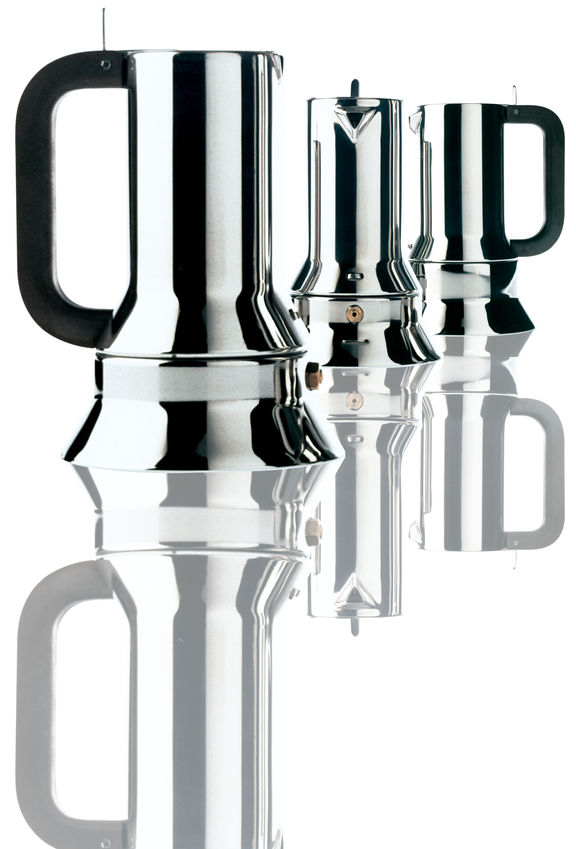 Alessi 9090 Kávéfőző 3 személyes inox-barna