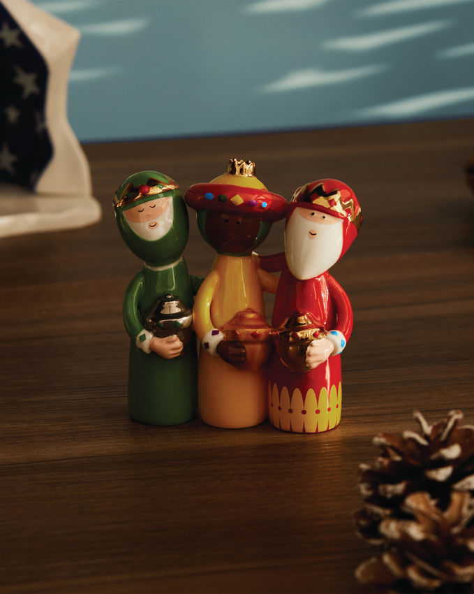 Uno, Due, Tre Re Magi” Háromkirályok Porcelánszobor
