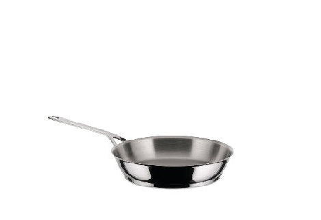 Rozsdamentes acél serpenyő 28 cm, tükörpolírozott.