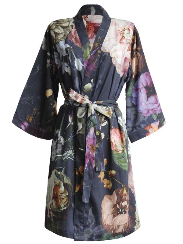ESSENZA Fleur Kimono Sötétkék elegáns női kimonó köntös