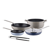 Alessi Tama tapadásmentes mély serpenyő és tálalóedény, kék 32 cm