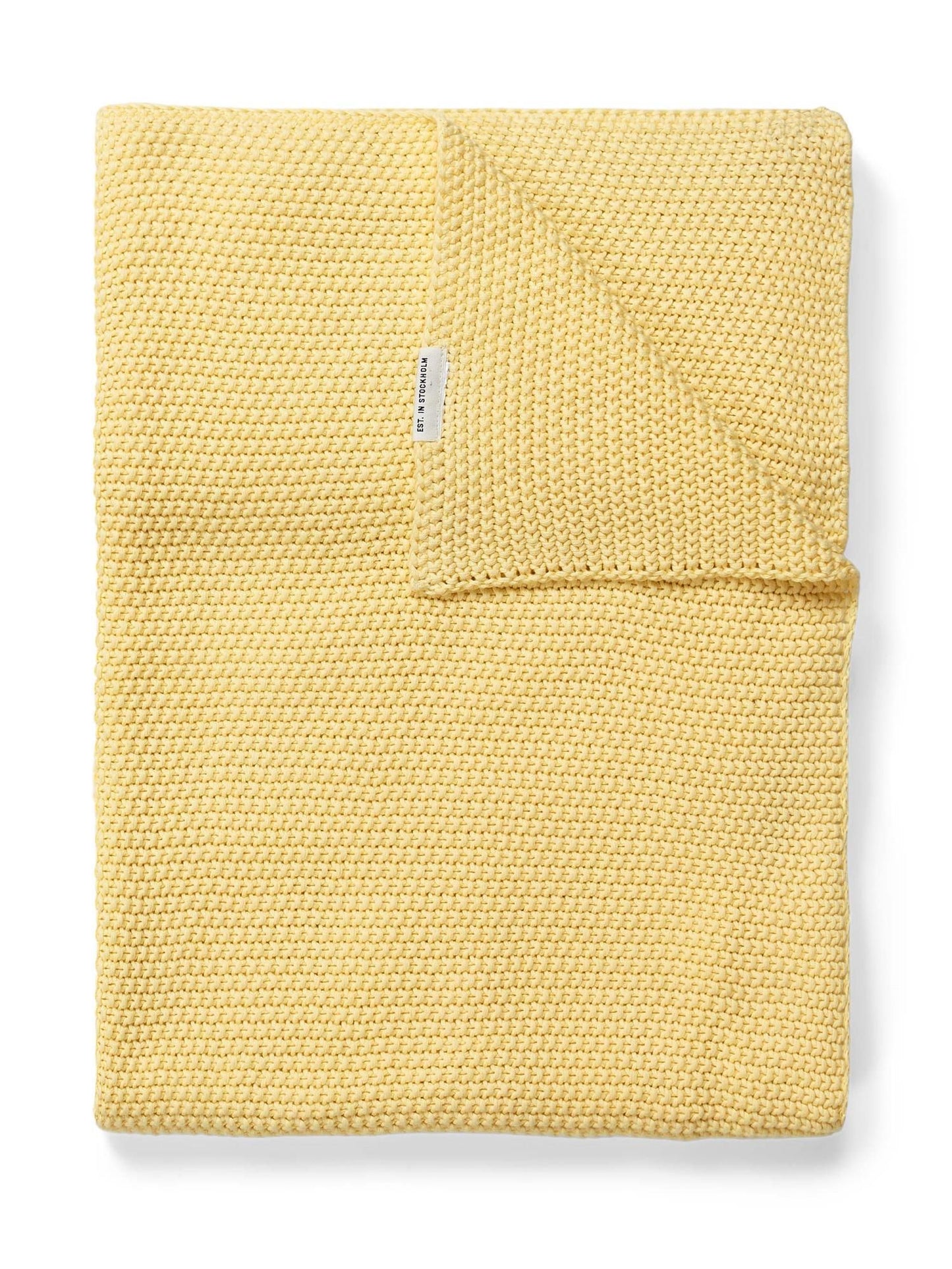 Marc O'Polo Nordic Knit Kötött Pléd – Halványsárga 130x170