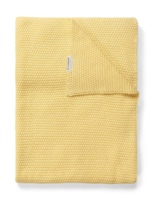 Marc O'Polo Nordic Knit Kötött Pléd – Halványsárga 130x170