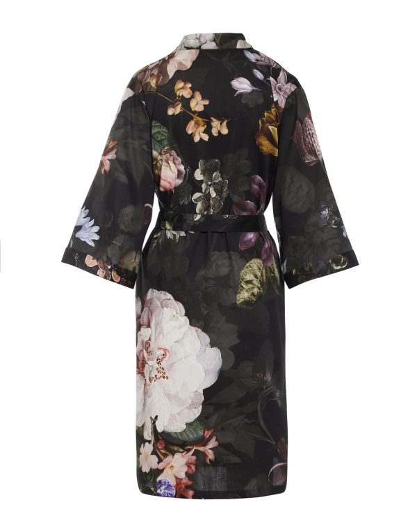 ESSENZA Sarai Fleur Festive Elegáns fekete virágmintás női kimono